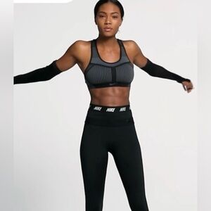 Nike Black and Gray Sports Bra